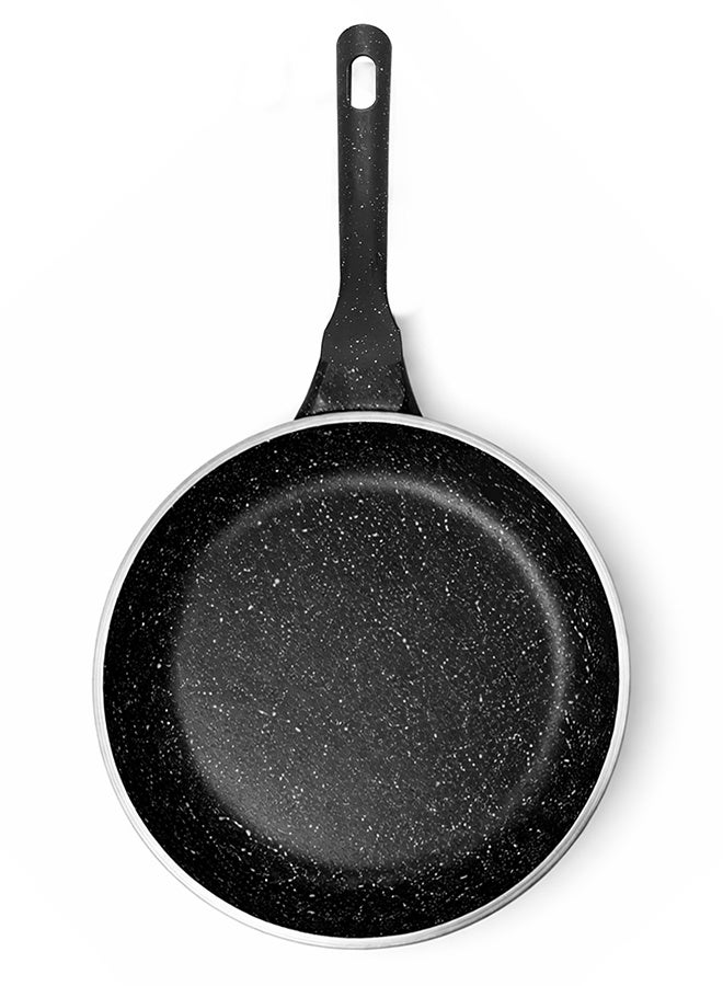 SONEX مقلاة سونيكس دايكاست إيدن غير لاصقة 24 سم، مطلية بالرخام، مقبض بارد ناعم، سهل التنظيف، خالية من PFOA، تقنية كورية لأداء يدوم - Image 2